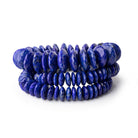 7-14mm Lapis Lazuli German Cut Rondelle Beads 16 inch 112 pieces AAA - Beadsofcambay.com