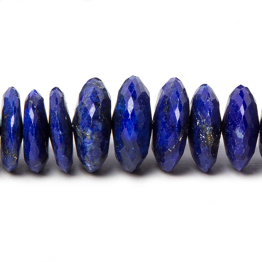 7 - 14mm Lapis Lazuli German Faceted Rondelle Beads 16 inch 105 pieces - Beadsofcambay.com