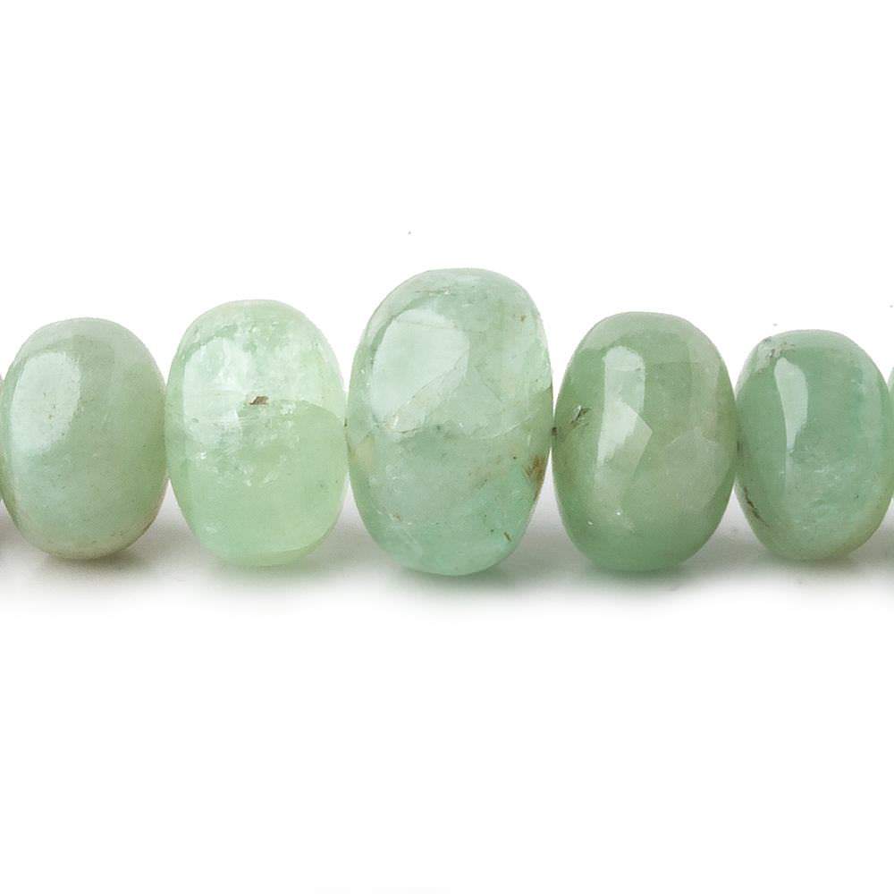 7-15mm Emerald plain rondelle beads 18 inch 77 pieces - Beadsofcambay.com