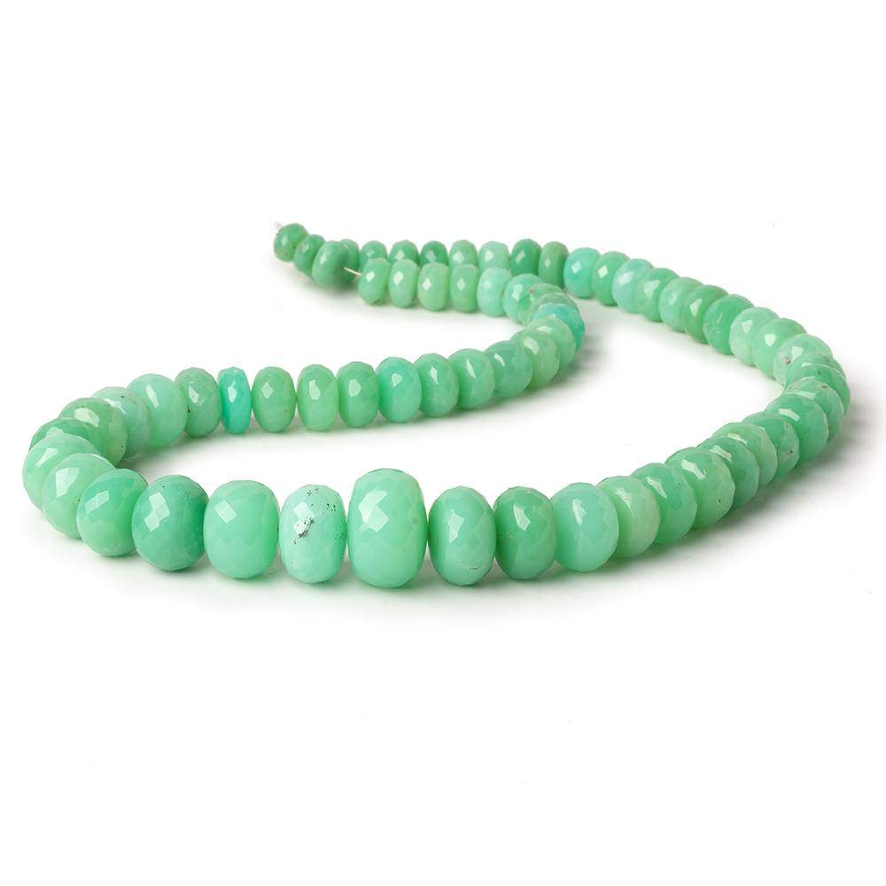 7-17mm Chrysoprase Faceted Rondelle Beads 18 inch 66 pieces AA Grade - Beadsofcambay.com