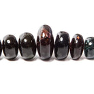 7-17mm Dark Blue & Green Tourmaline plain rondelle Beads 15 inch 63 pieces - Beadsofcambay.com