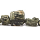 7-21mm Chrome Diopside Beads Unpolished Natural Crystal 8 inch 10 pieces - Beadsofcambay.com