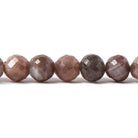 7-7.5mm Chocolate Moonstone faceted round beads 8 inch 28 pieces - Beadsofcambay.com