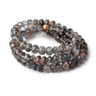 7-7.5mm Copper Moss Aquamarine Faceted Rondelle Beads 18 inch 96 pieces AAA - Beadsofcambay.com