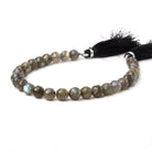 7-7.5mm Labradorite faceted round beads 8 inch 28 pieces A - Beadsofcambay.com