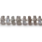 7-7.5mm Platinum Grey Moonstone Faceted Heshi Beads 16 inch 98 pieces - Beadsofcambay.com