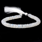 7-7.5mm Rainbow Moonstone faceted heshi beads 8 inch 95 pieces - Beadsofcambay.com