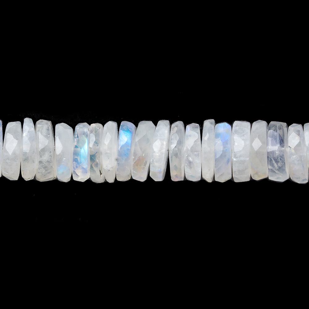7-7.5mm Rainbow Moonstone faceted heshi beads 8 inch 95 pieces - Beadsofcambay.com