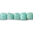 7-8mm Amazonite faceted cube beads 7.5 inch 26 pieces - Beadsofcambay.com