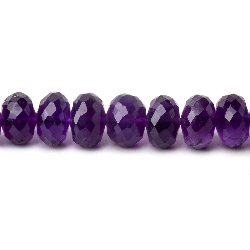 7-8mm Amethyst Faceted Rondelle beads 8.5 inch 40 pieces - Beadsofcambay.com