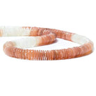 7-8mm Angel Skin and Cream Moonstone Beads Plain Rondelle 175 pcs - Beadsofcambay.com