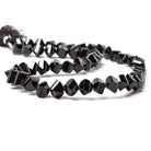 7-8mm Black Spinel faceted twist beads 16 inch 53 beads - Beadsofcambay.com