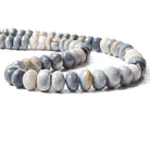 7-8mm Blue Grey Australian Opal Faceted Rondelles 18 inch 99 Beads AA - Beadsofcambay.com