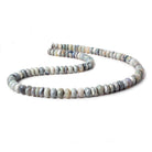 7-8mm Blue Grey Australian Opal Faceted Rondelles 18 inch 99 Beads AA - Beadsofcambay.com