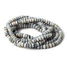 7-8mm Blue Grey Australian Opal Faceted Rondelles 18 inch 99 Beads AA - Beadsofcambay.com