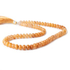 7-8mm Butterscotch Rutilated Quartz Plain Rondelle Beads 16 inch 76 pieces - Beadsofcambay.com