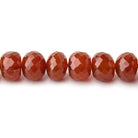 7-8mm Carnelian Faceted Rondelle Beads 16 inch 72 pieces - Beadsofcambay.com