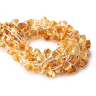 7-8mm Citrine Faceted Trillion Beads 8 inch 15 pieces - Beadsofcambay.com