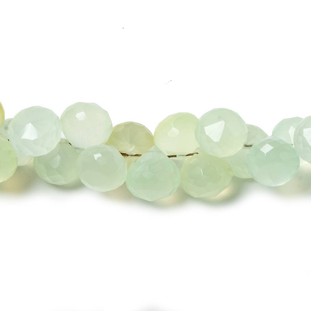 7-8mm Citrus Yellow Green Chalcedony Candy Kiss Beads 8 inch 53 pieces - Beadsofcambay.com