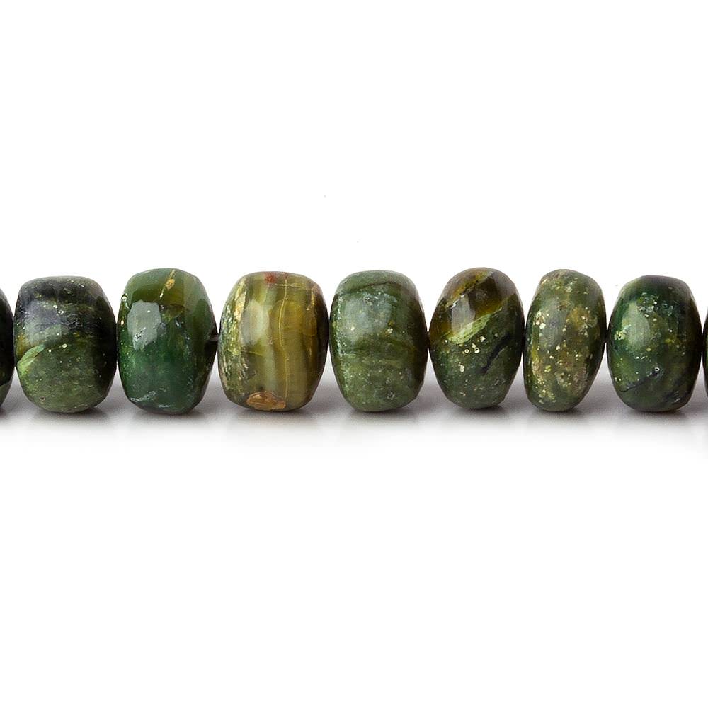 7-8mm Green Opal plain rondelle beads 18 inch 94 pieces - Beadsofcambay.com