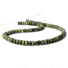 7-8mm Green Opal plain rondelle beads 18 inch 94 pieces - Beadsofcambay.com