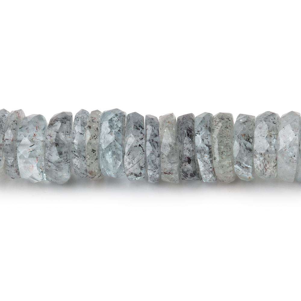 7-8mm Moss Aquamarine Faceted Heshi Beads 13.5 inch 142 pieces - Beadsofcambay.com