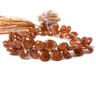 7-8mm Mossy Rutilated Quartz Heart Briolette 7.75 inch 50 pieces - Beadsofcambay.com