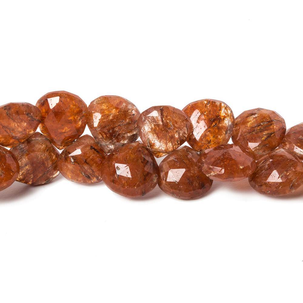 7-8mm Mossy Rutilated Quartz Heart Briolette 7.75 inch 50 pieces - Beadsofcambay.com