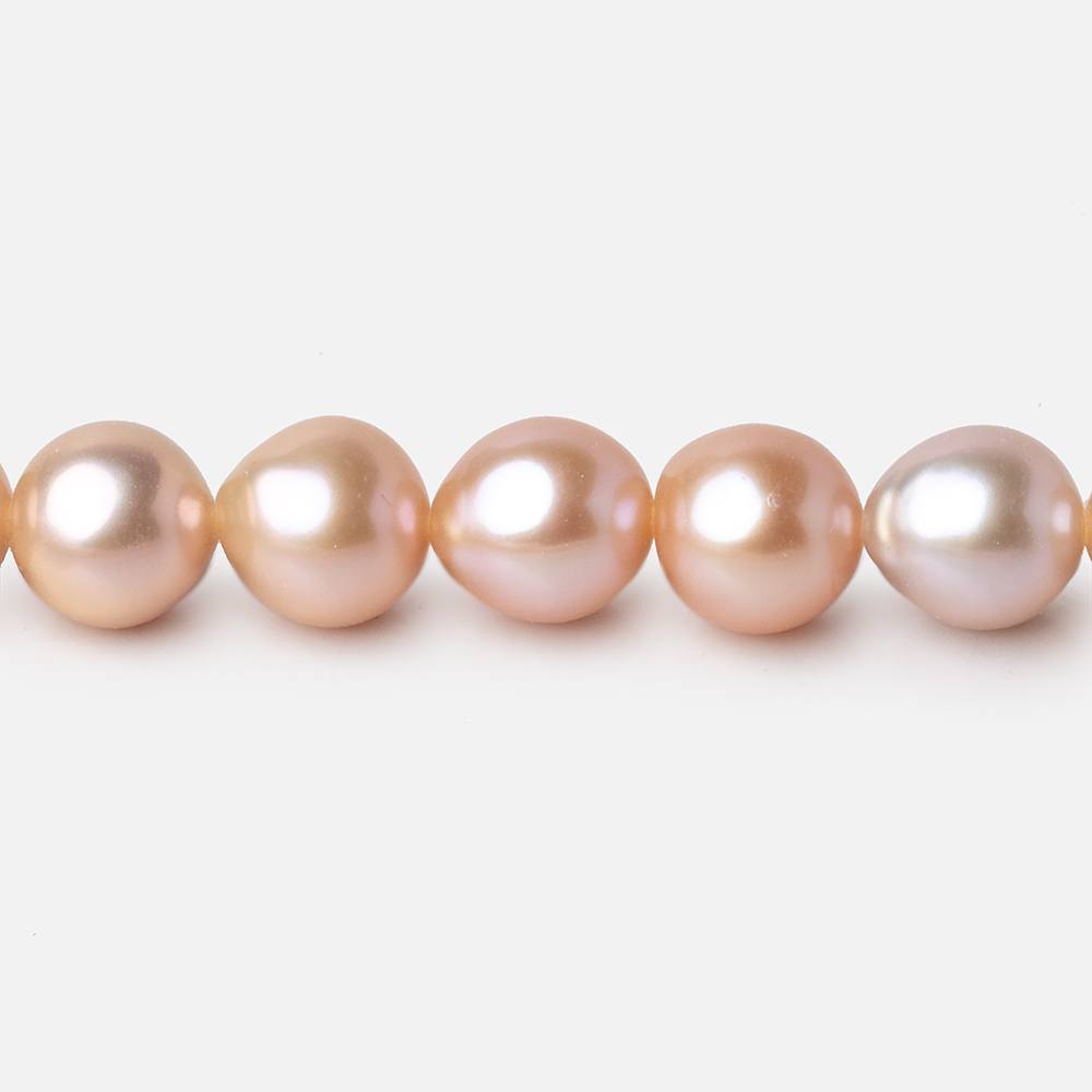 7-8mm Multi Peach Petite Ultra Baroque Freshwater Pearls 16 inch 48 Beads AAA - Beadsofcambay.com