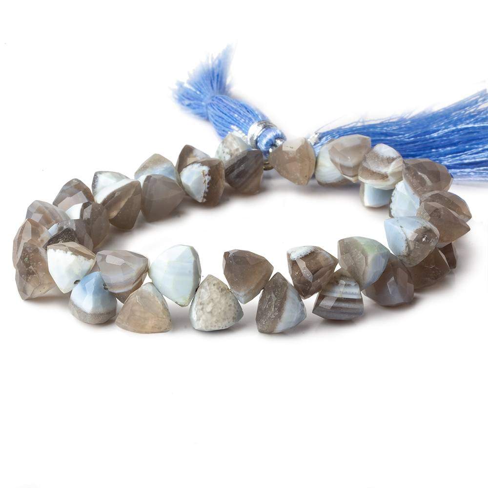 7-8mm Owyhee Natural Blue Opal faceted trillions 40 beads - Beadsofcambay.com