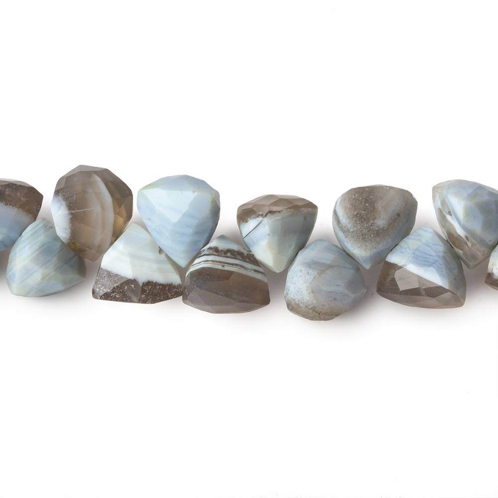 7-8mm Owyhee Natural Blue Opal faceted trillions 40 beads - Beadsofcambay.com