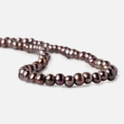7-8mm Raisin Large Hole Off Round Freshwater Pearl 2.5mm drill hole, 15 inch, 64 pieces - Beadsofcambay.com
