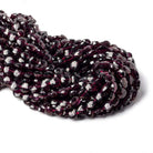 7-8mm Rhodolite Garnet Faceted Coin Beads 13 inch 45 pieces - Beadsofcambay.com