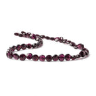 7-8mm Rhodolite Garnet Faceted Coin Beads 13 inch 45 pieces - Beadsofcambay.com