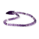 7-8mm Shaded Amethyst Faceted Rondelle Beads 16 inch 84 pieces - Beadsofcambay.com