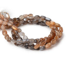 7-8mm Sunstone & Moonstone Plain Oval Beads 8.5 inch 29 pieces - Beadsofcambay.com