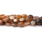 7-8mm Sunstone & Moonstone Plain Oval Beads 8.5 inch 29 pieces - Beadsofcambay.com