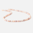 7-8mm Tri Color Straight Drilled Oval Freshwater Pearls 16 inch 55 pieces - Beadsofcambay.com