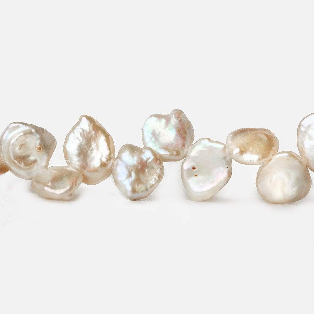 7-8mm Tri-Color Top Drilled Keshi Freshwater Pearls 16 inch 72 pieces - Beadsofcambay.com