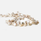 7-8mm Tri-Color Top Drilled Keshi Freshwater Pearls 16 inch 72 pieces - Beadsofcambay.com