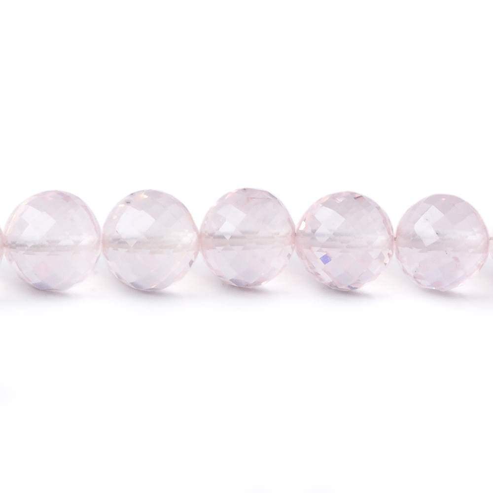 7-9.5mm Rose Quartz faceted round beads 16 inch 50 pieces AAA - Beadsofcambay.com