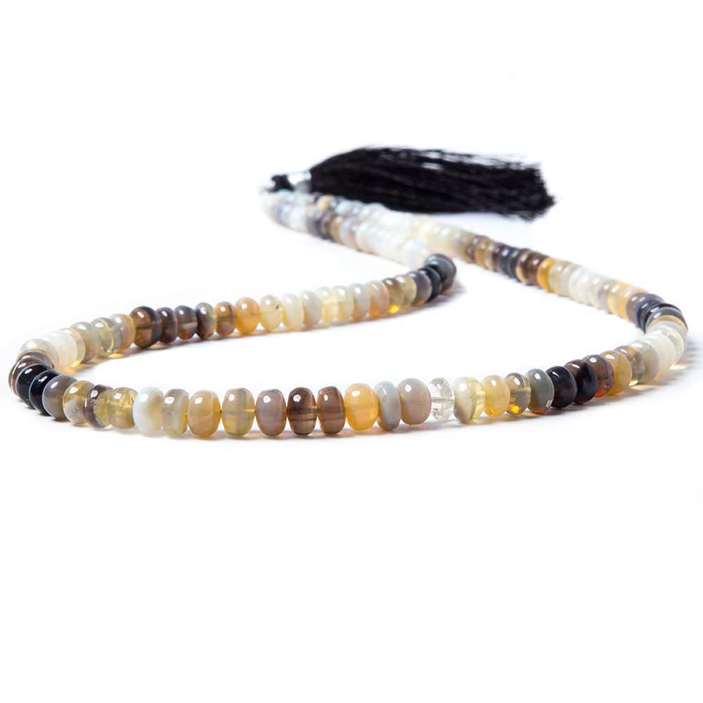 7-9mm Australian Opal plain rondelle beads 17 inch 88 pieces - Beadsofcambay.com