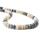 7-9mm Australian Opal plain rondelle beads 17 inch 88 pieces - Beadsofcambay.com