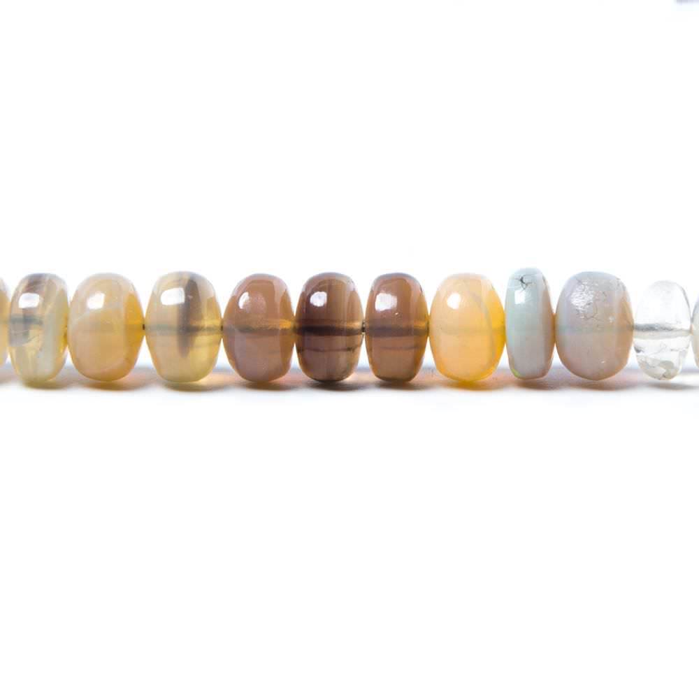 7-9mm Australian Opal plain rondelle beads 17 inch 88 pieces - Beadsofcambay.com