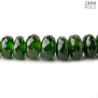7-9mm Chrome Diopside 2mm Large Hole Faceted Rondelles 8 inch 45 Beads AAA - Beadsofcambay.com