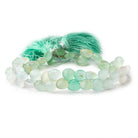 7-9mm Chrysoprase Shaded Faceted Heart Beads 8 inch 52 pieces - Beadsofcambay.com