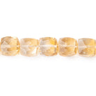 7-9mm Citrine Faceted Cube Beads 7 inch 21 pieces - Beadsofcambay.com
