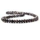 7-9mm Greyish Blue Sapphire faceted rondelle Beads 16 inch 73 pieces - Beadsofcambay.com