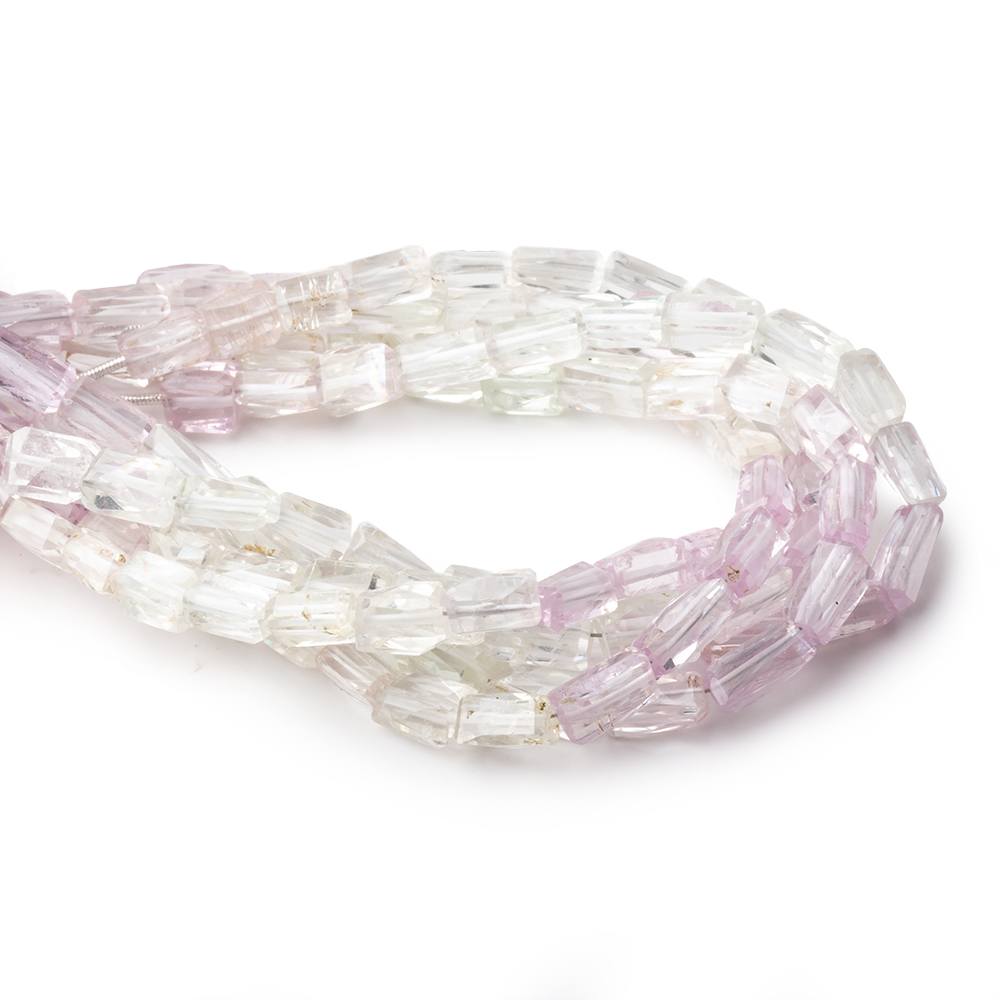 7-9mm Kunzite and Hiddenite Faceted Nugget Beads 8 inch 22 pieces - Beadsofcambay.com
