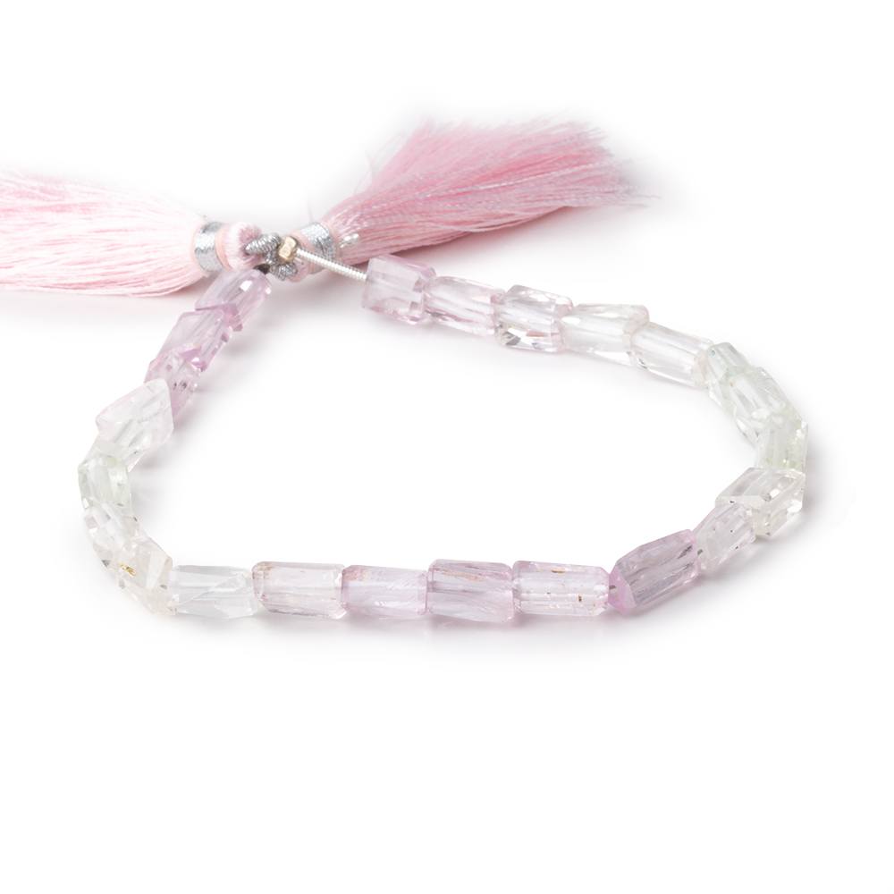 7-9mm Kunzite and Hiddenite Faceted Nugget Beads 8 inch 22 pieces - Beadsofcambay.com
